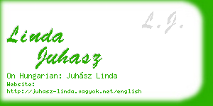 linda juhasz business card